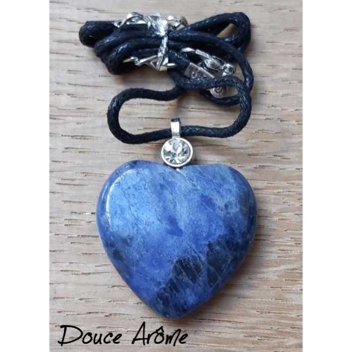 Pendentif coeur en Sodalite
