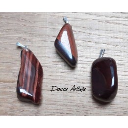 Pendentif Oeil du Tigre rouge
