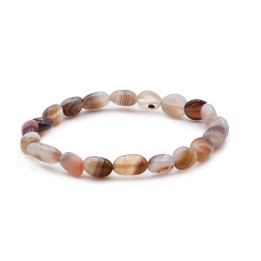 Bracelet de Pierre d'Agate de Botswana