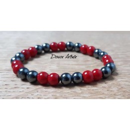 Bracelet de Corail et Hématite