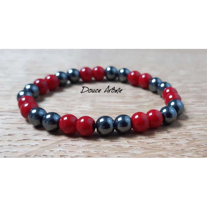 Bracelet de Corail et Hématite
