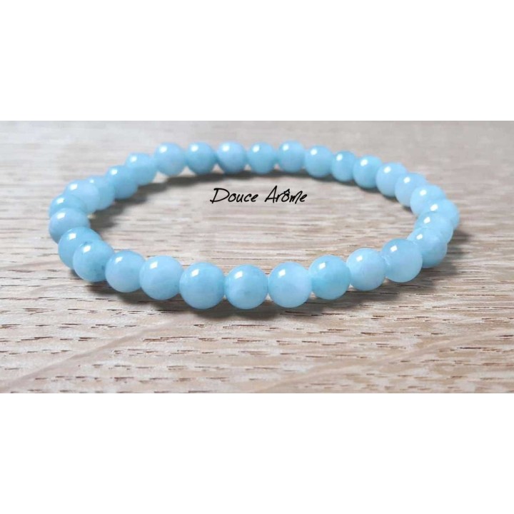 Bracelet de Calcédoine Bleue