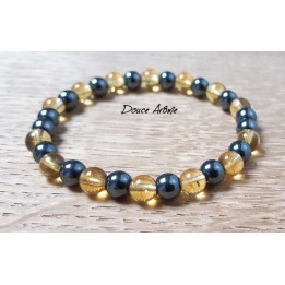 Bracelet de Citrine et Hématite