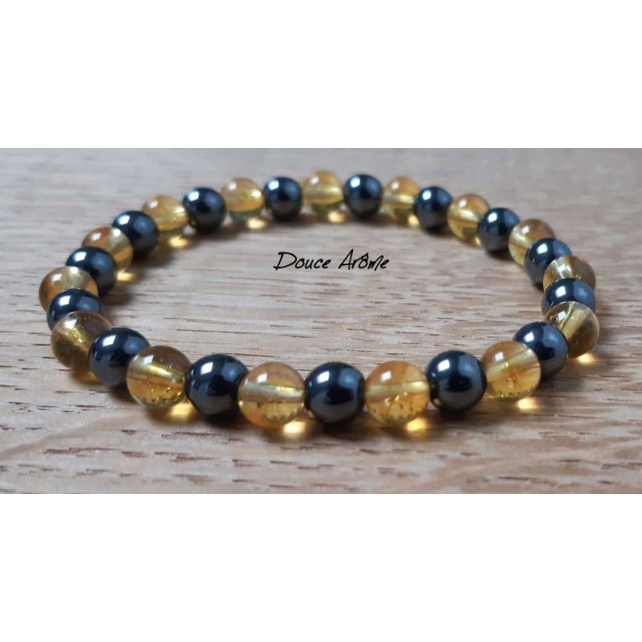 Bracelet de Citrine et Hématite