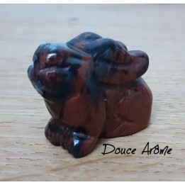 Lapin en Obsidienne Mahogany