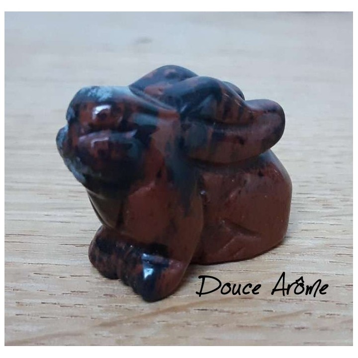 Lapin en Obsidienne Mahogany