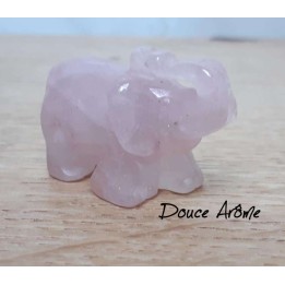 Elephant en Quartz Rose