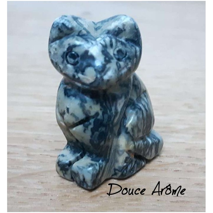 Chat en Jaspe Porcelaine