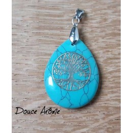 Pendentif Arbre de vie Turquoise