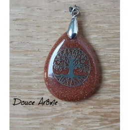 Pendentif Arbre de vie Goldstone