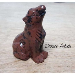 Loup en Obsidienne Mahogany