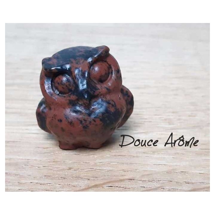 Hibou en Obsidienne Mahogany