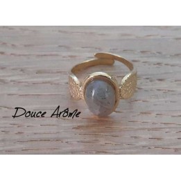 Bague dorée de Labradorite