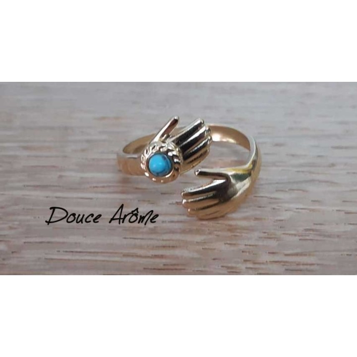 Bague dorée de Turquoise
