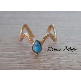 Bague dorée de Turquoise