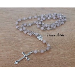 Chapelet en Quartz Rose