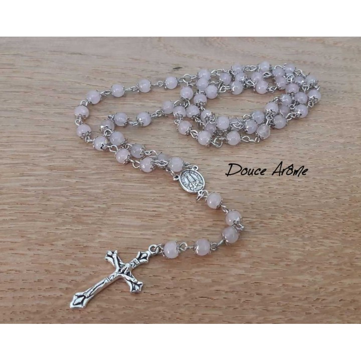 Chapelet en Quartz Rose