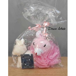 Box Bain - Fleur de Douche Animaux & Savon au Lait d'Anesse