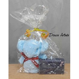 Box Bain - Serviette de Bain Ourson & Savon au Lait d'Anesse