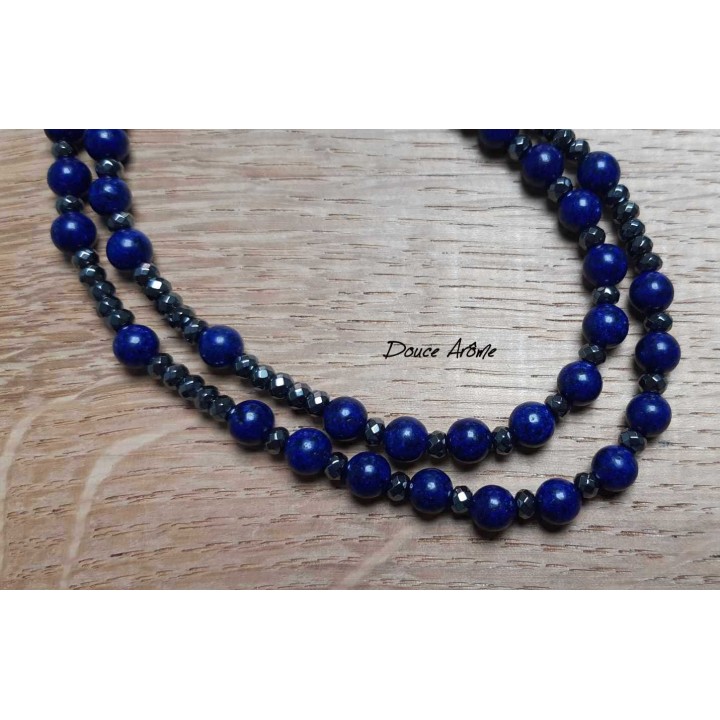 Chapelet en Lapis Lazuli & Hématite