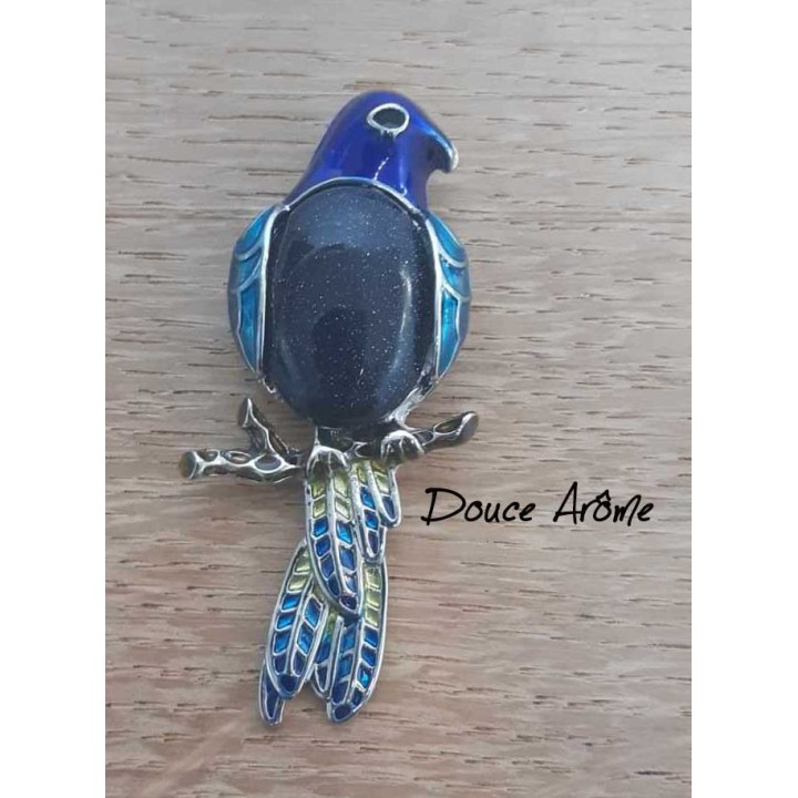 Broche Perroquet en Bluestone