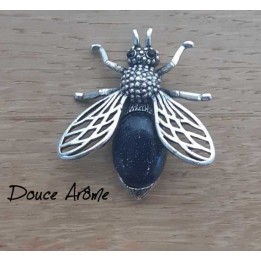 Broche Abeille en Bluestone