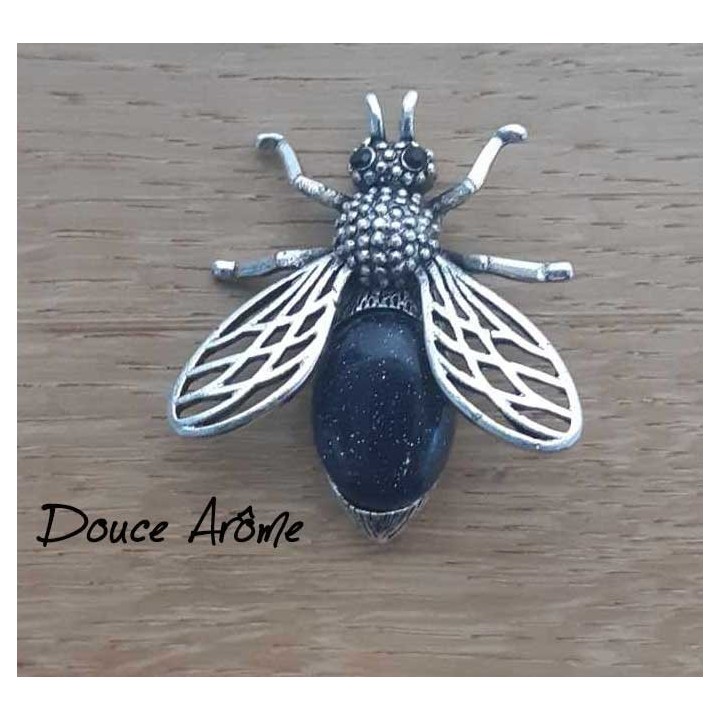 Broche Abeille en Bluestone