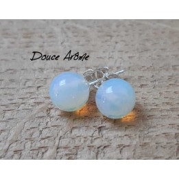 Boucles d'oreilles en Opaline