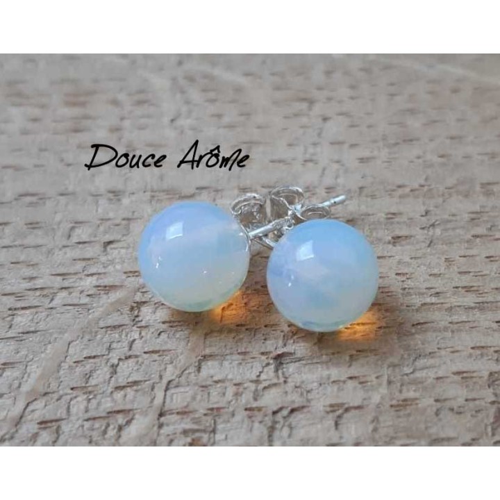 Boucles d'oreilles en Opaline