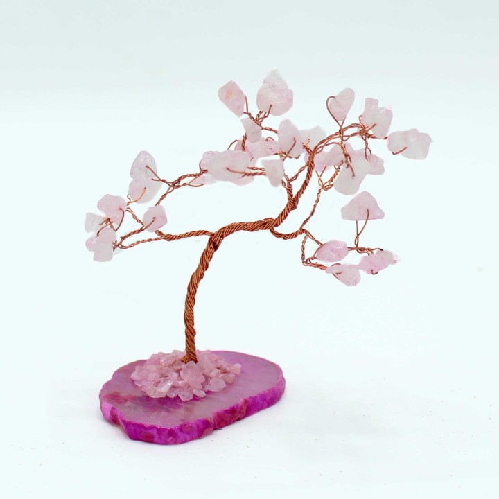 Arbre de Vie / Arbre à gemmes - Quartz Rose
