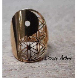 Bague Yin/yang & Fleur de Vie