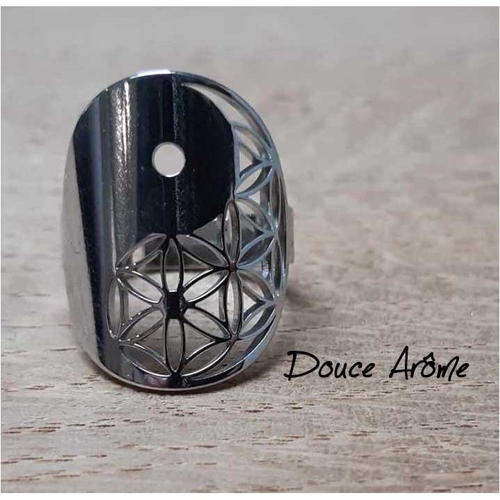 Bague Yin/yang & Fleur de Vie