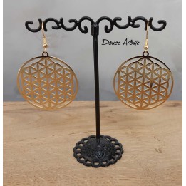 Boucles d'oreilles Créole Fleur de Vie