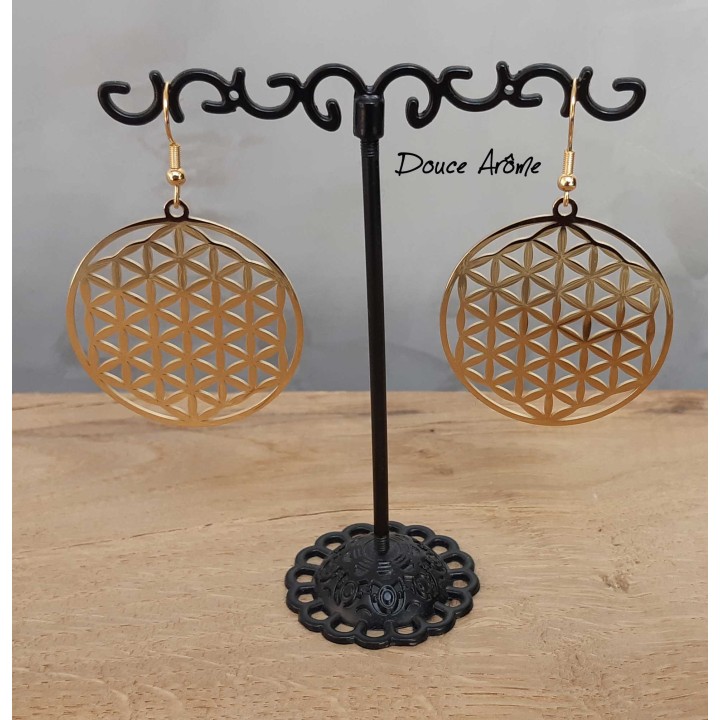 Boucles d'oreilles Créole Fleur de Vie