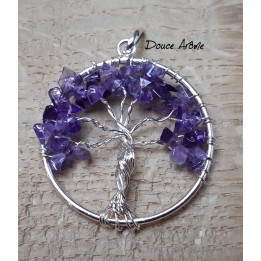Pendentif Arbre de vie Améthyste