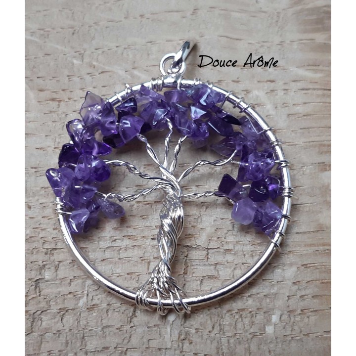 Pendentif Arbre de vie Améthyste