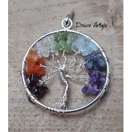 Pendentif Arbre de vie 7 chakras