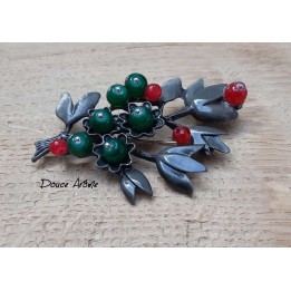 Broche Lotus en Agate