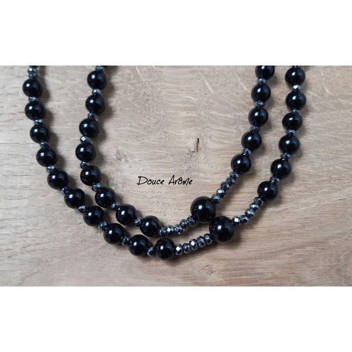 Chapelet en Onyx & Hématite