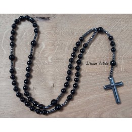 Chapelet en Onyx & Hématite