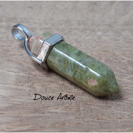 Pendentif hexagonal Unakite