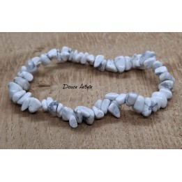 Bracelet en Eclat de Pierre Jaspe Blanc