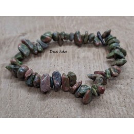 Bracelet en Eclats de Pierre d'Unakite