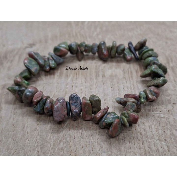 Bracelet en Eclats de Pierre d'Unakite