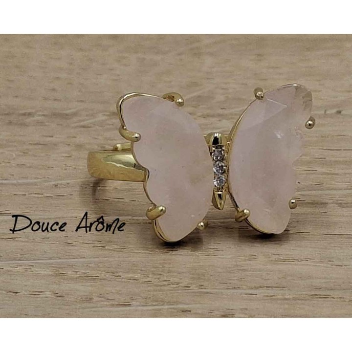 Bague de Quartz Rose
