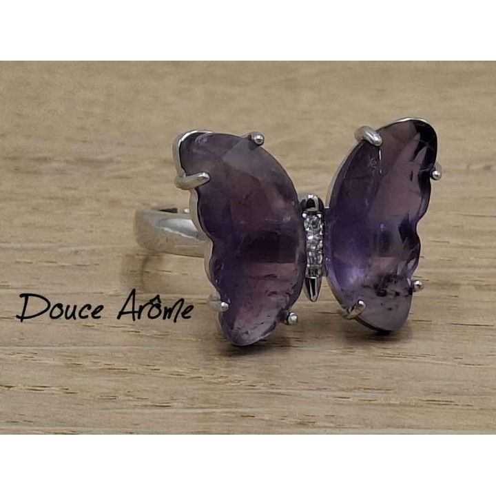 Bague Papillon en Amethyste