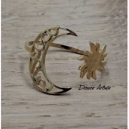 Bague Soleil/Lune Dorée