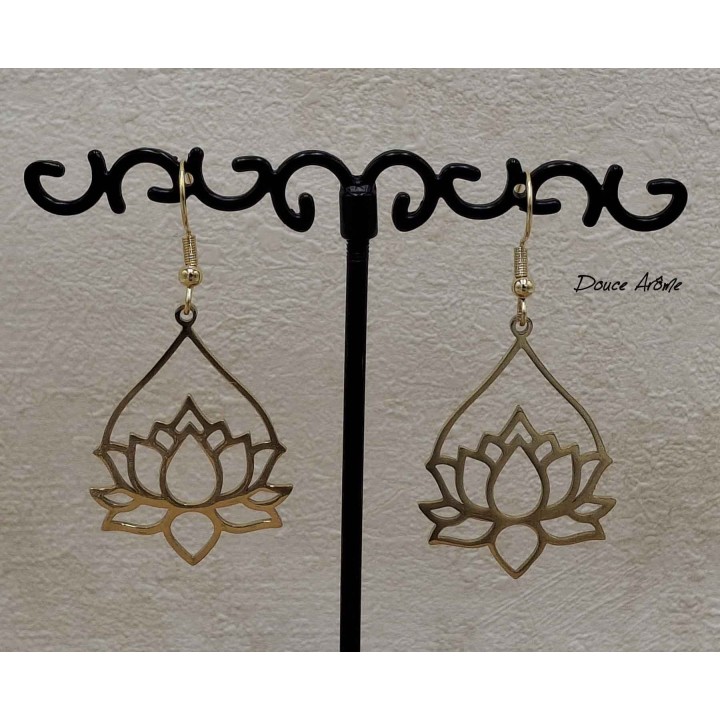 Boucles d'oreilles Fleur de Lotus