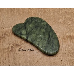 Gua Sha en pierre de Jade verte