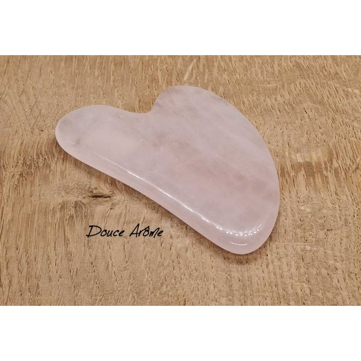 Pierre de Gua Sha en Quartz rose